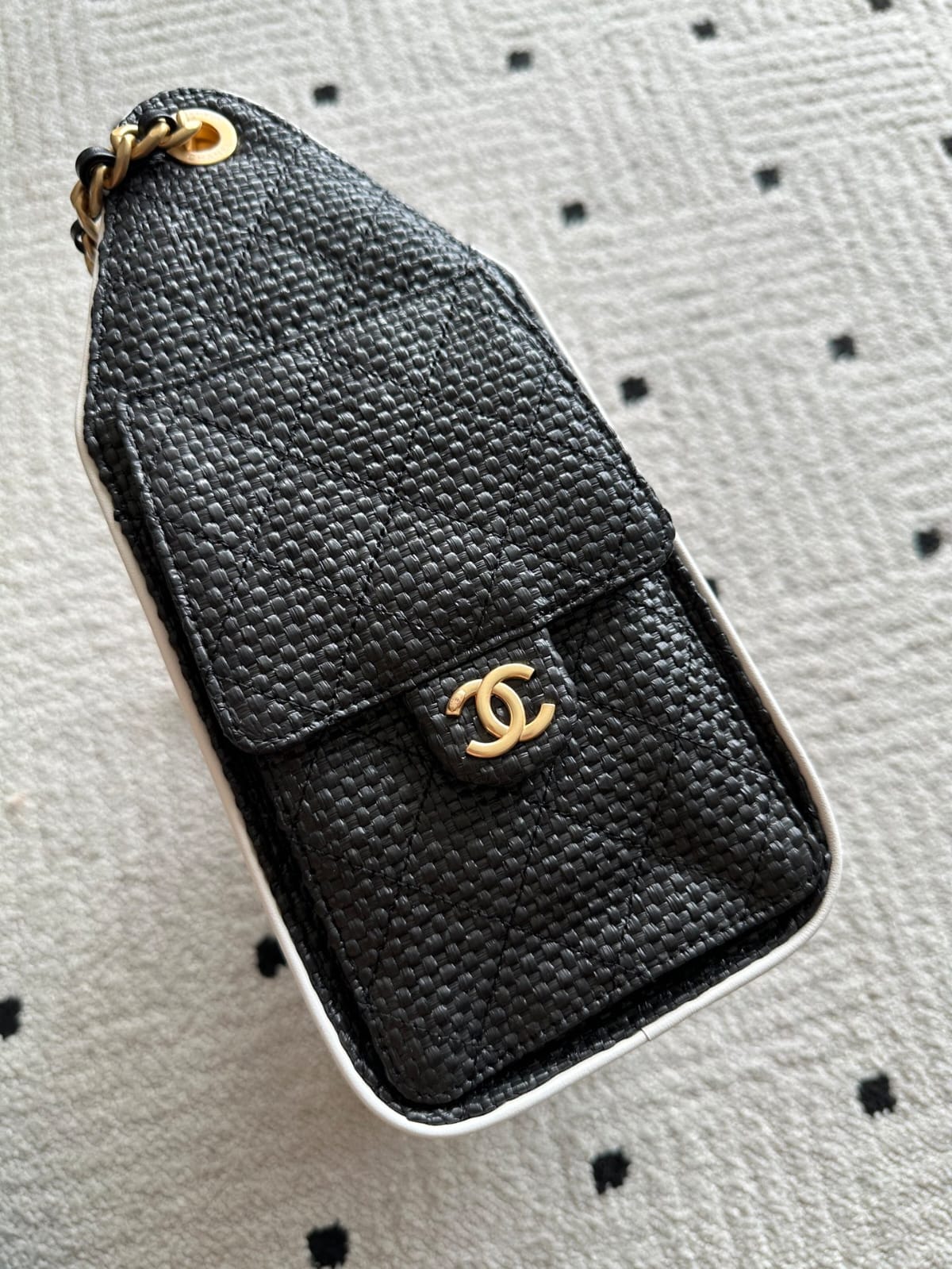 Bolsa Chanel 25 em Raffia - 30cm