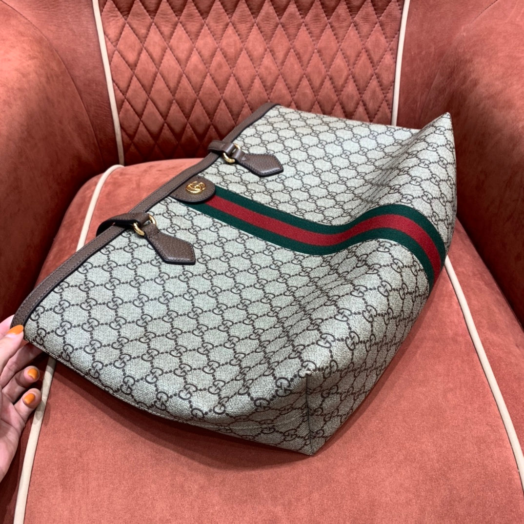 Gucci Ophidia GG Denim Tote