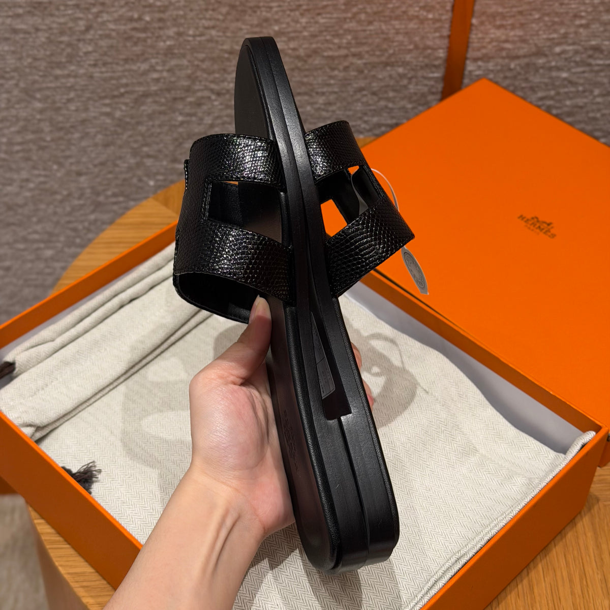 Hermès Oran – Couro Texturizado