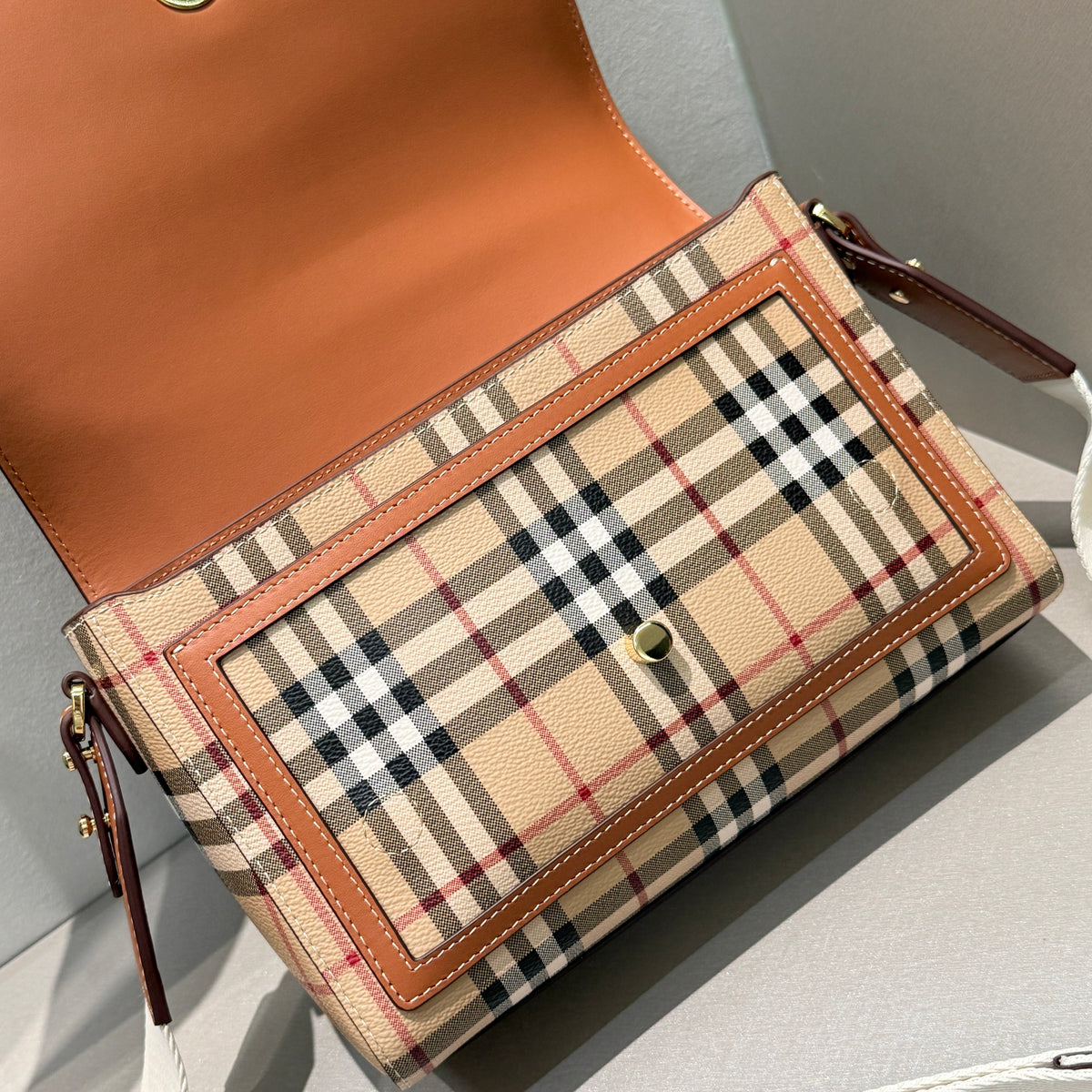 Burberry Note Vintage Check - Bolsa Transversal - 25 cm