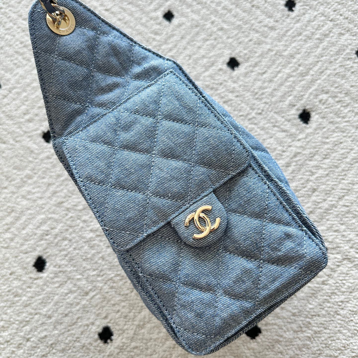 Bolsa Chanel 25 Jeans Denim Azul - 30cm