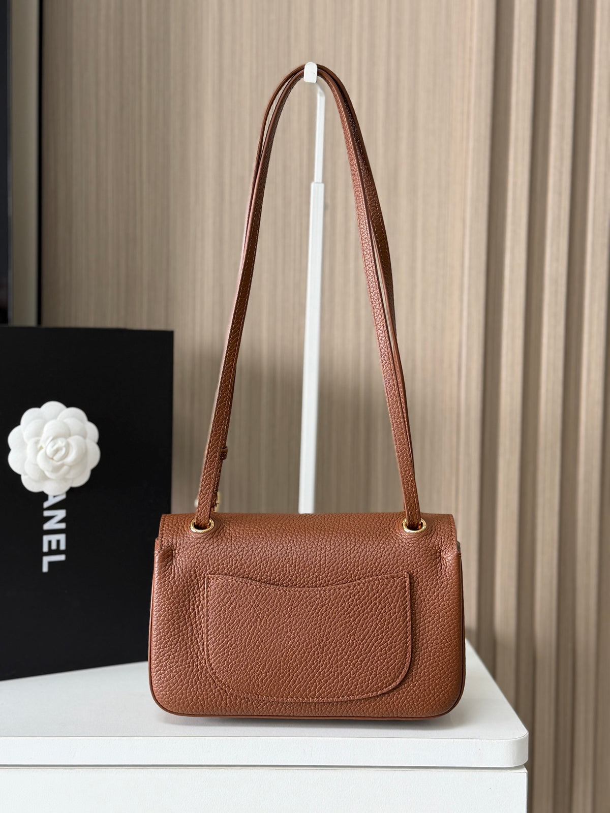 Bolsa Chanel Mini Flap - 20cm - Ferragens douradas