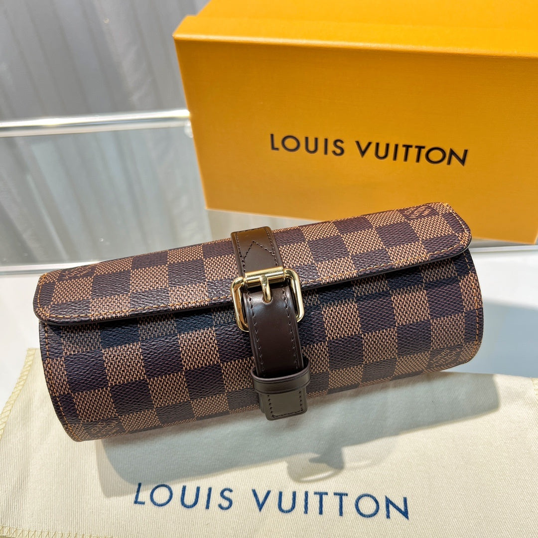 Porta-Relógios Louis Vuitton em couro genuíno