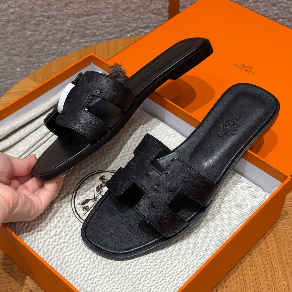 Hermès Oran – Couro de Avestruz