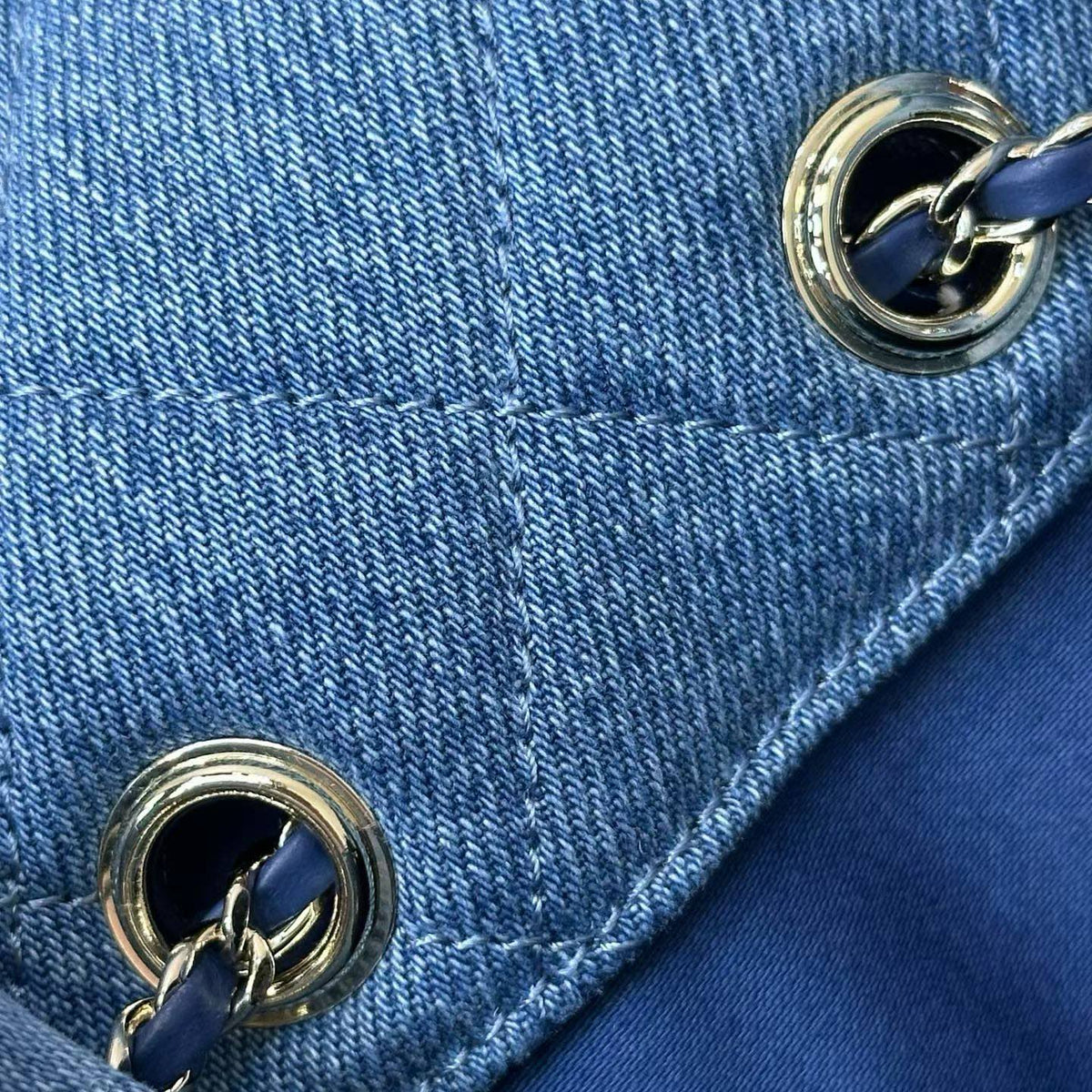 Bolsa Chanel 25 Jeans Denim Azul - 30cm