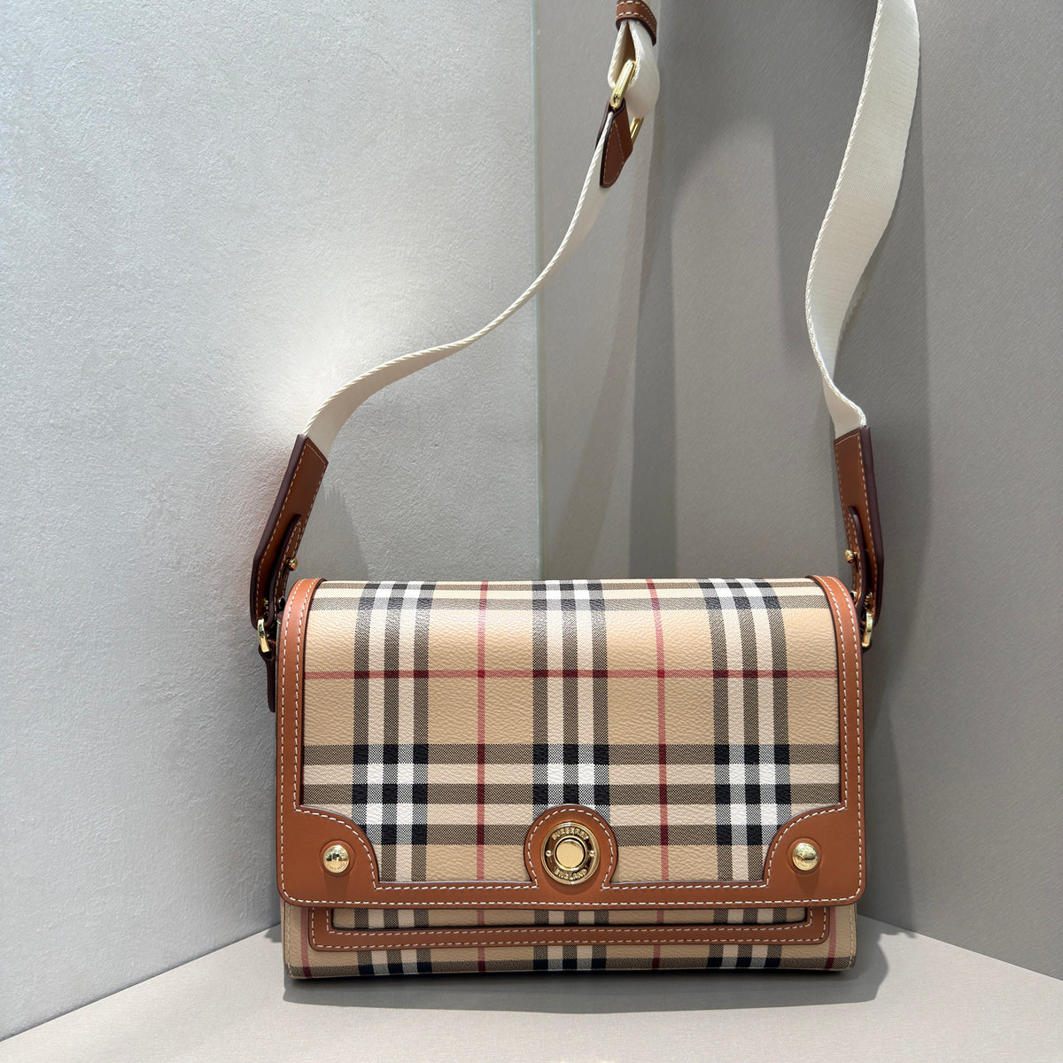 Burberry Note Vintage Check - Bolsa Transversal - 25 cm