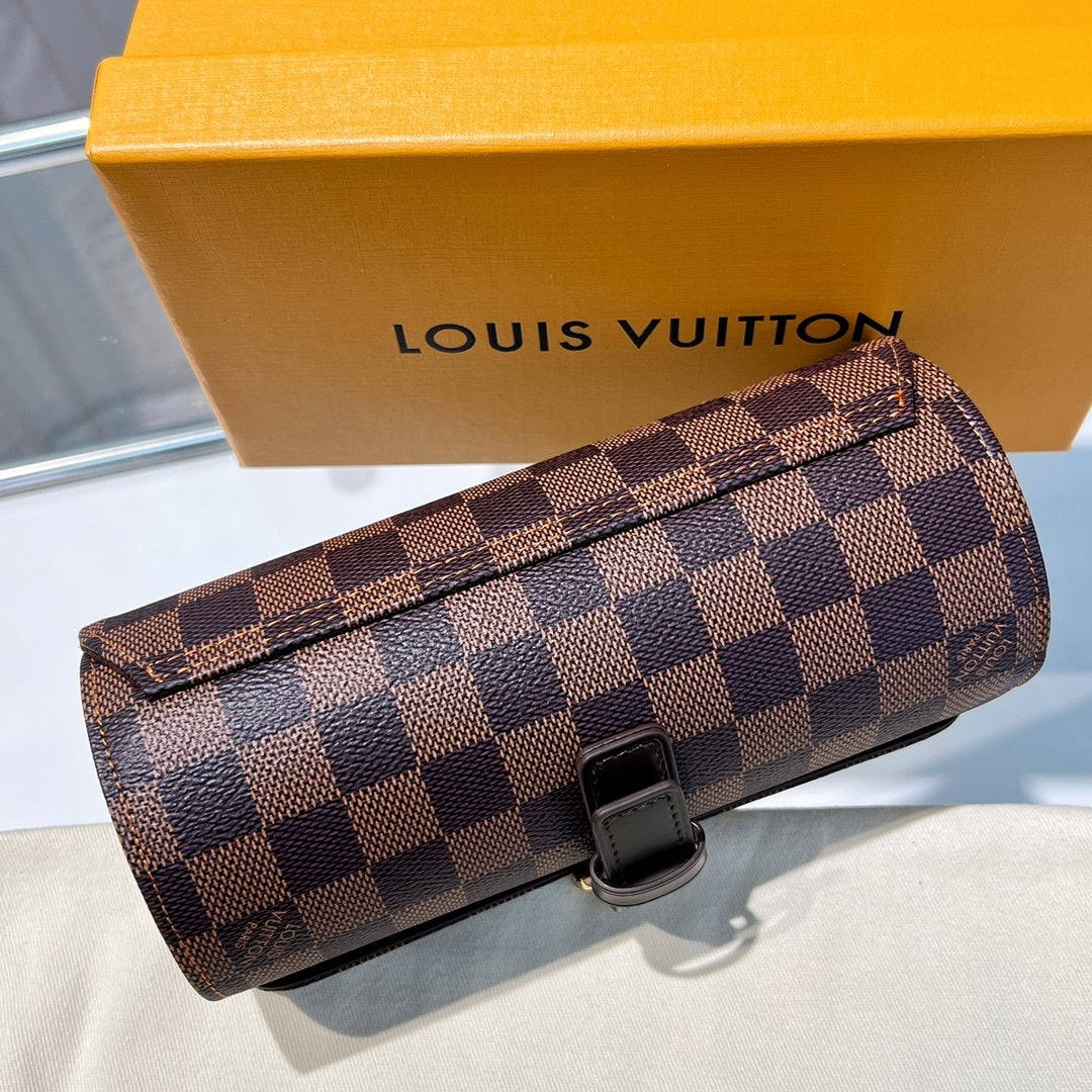 Porta-Relógios Louis Vuitton em couro genuíno