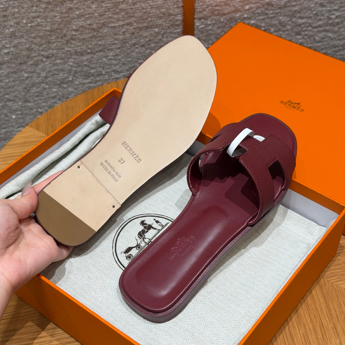 Hermès Oran – Couro Texturizado
