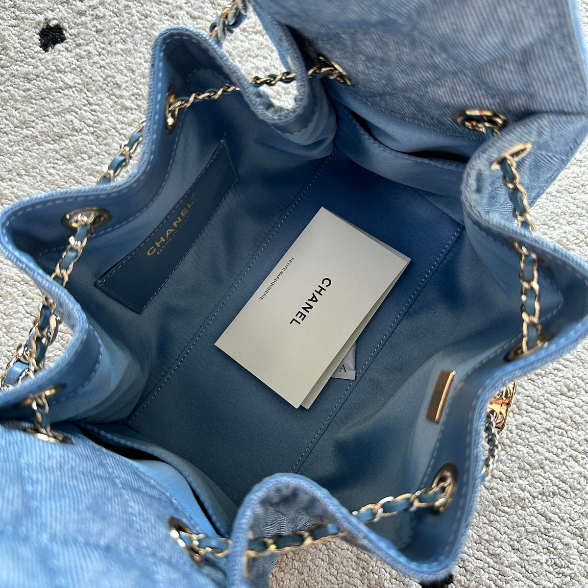 Bolsa Chanel 25 Jeans Denim Azul - 30cm