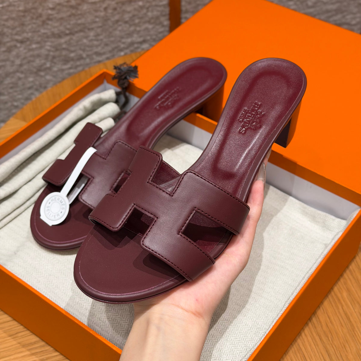 Hermès Oasis - Couro Liso