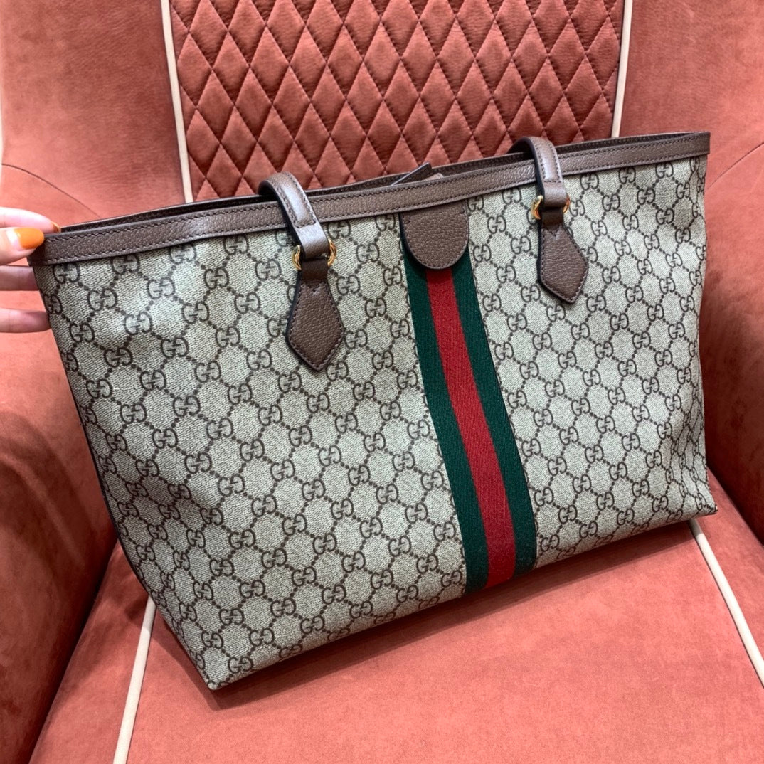 Gucci Ophidia GG Denim Tote
