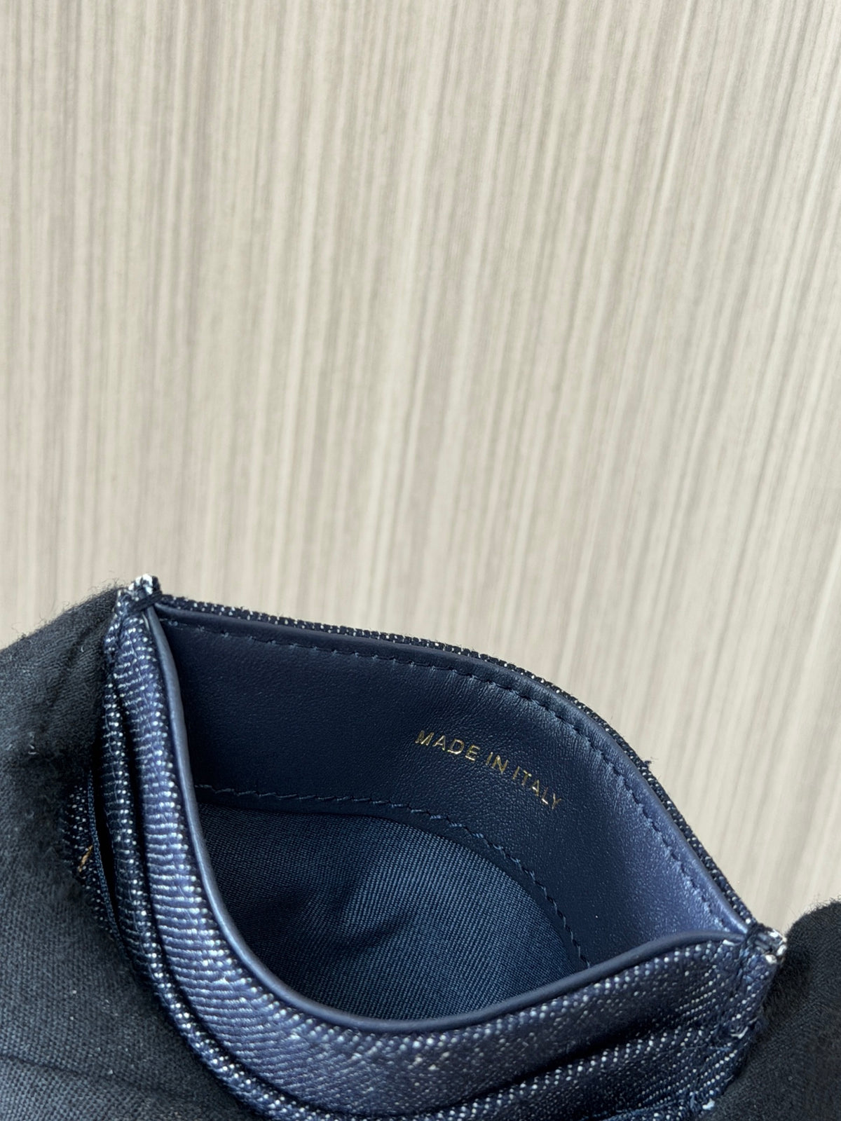 Porta-Cartões Chanel - Jeans Azul - 11cm