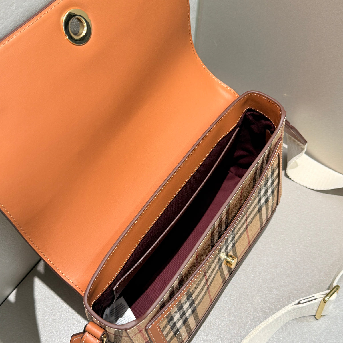Burberry Note Vintage Check - Bolsa Transversal - 25 cm