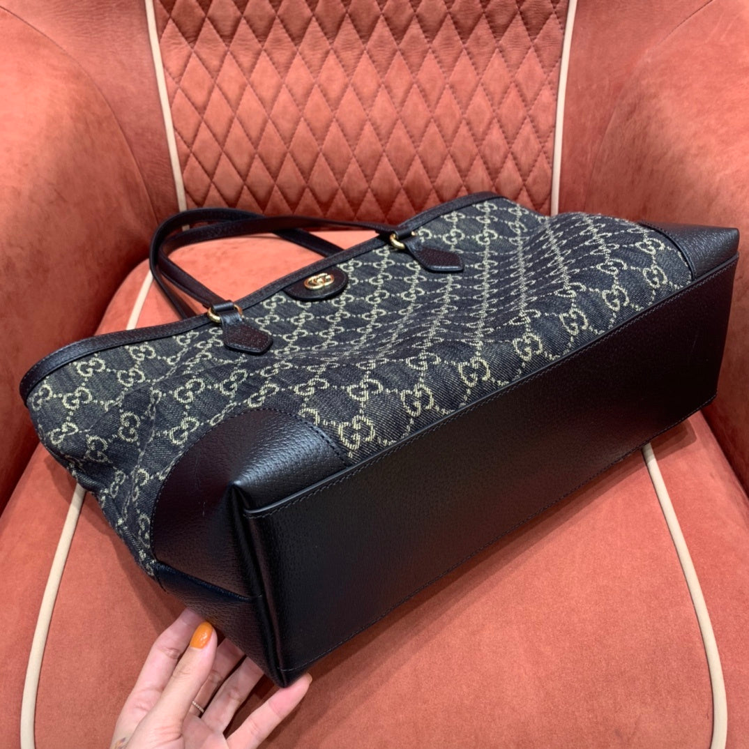 Gucci Ophidia GG Denim Tote
