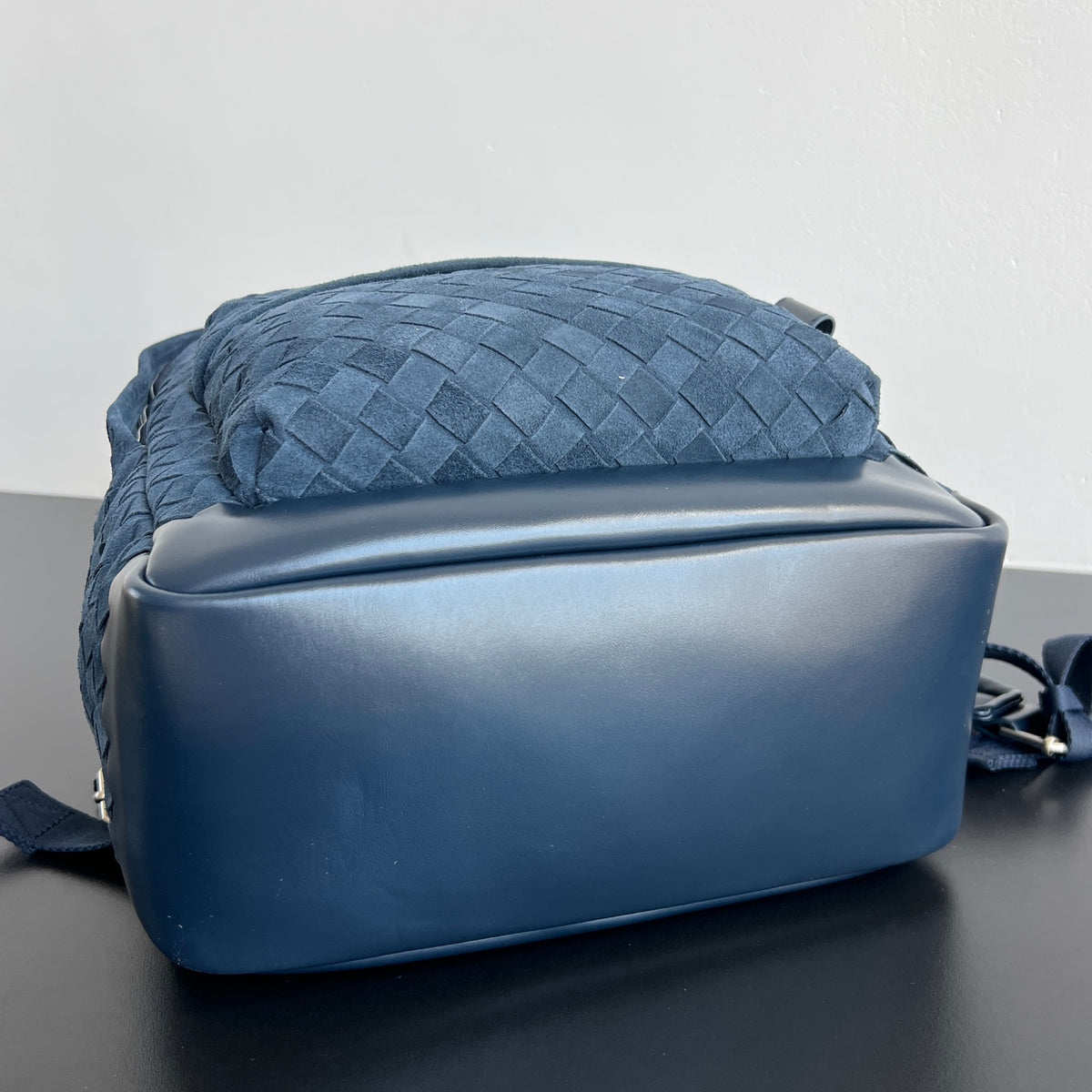 Bottega Veneta Mochila Intrecciato em Camurça e Couro - 46 cm