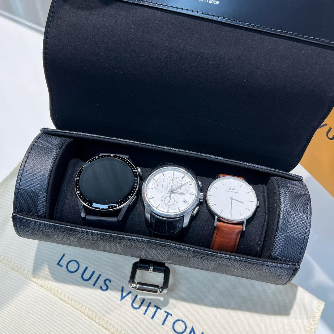 Porta-Relógios Louis Vuitton em couro genuíno