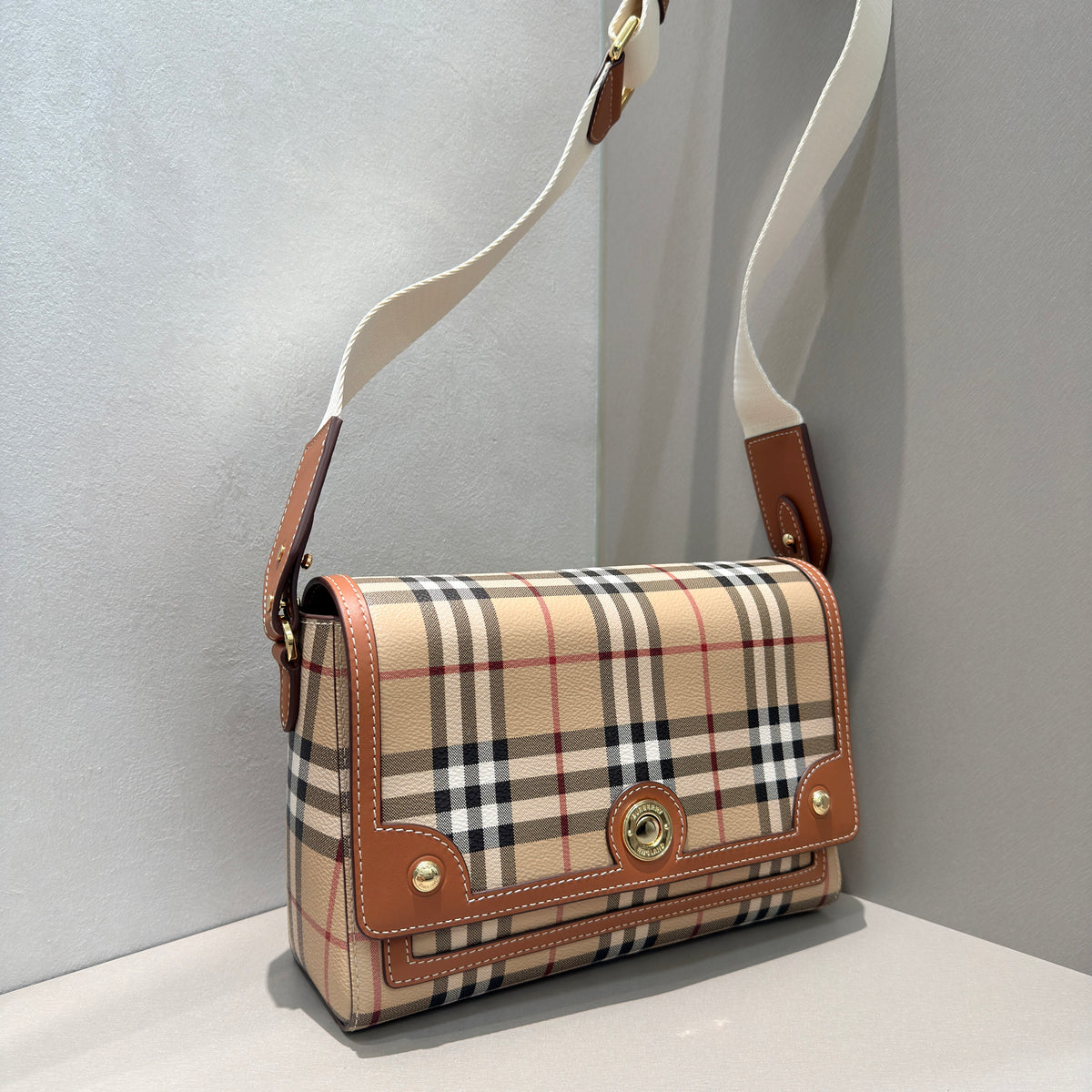 Burberry Note Vintage Check - Bolsa Transversal - 25 cm
