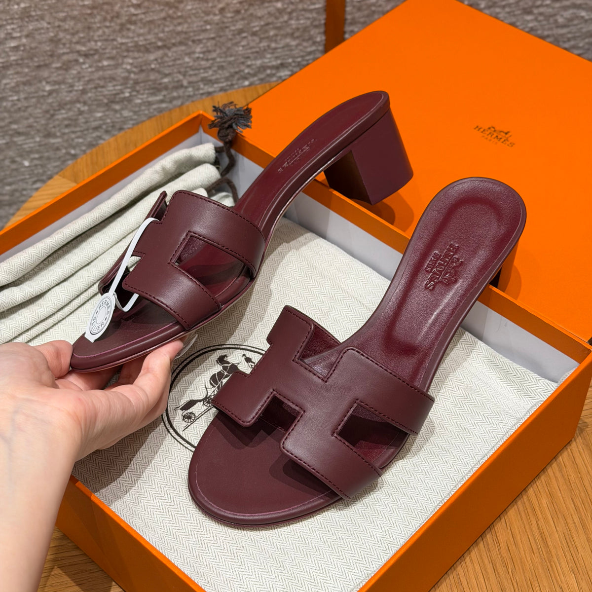 Hermès Oasis - Couro Liso